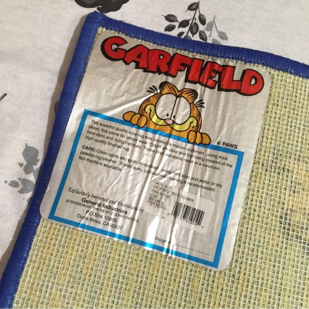 Vtg Garfield Rug